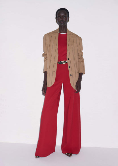 Red Contrast Trim Slim Tee | ME+EM Clothing