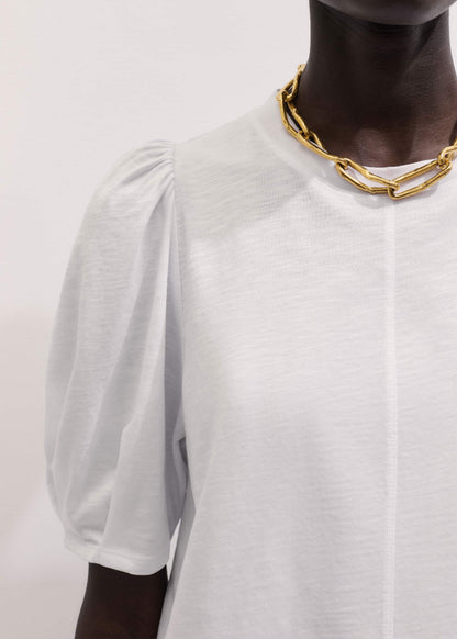 White Feminine Sleeve Swing Top | ME+EM Clothing