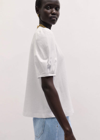 White Feminine Sleeve Swing Top | ME+EM Clothing
