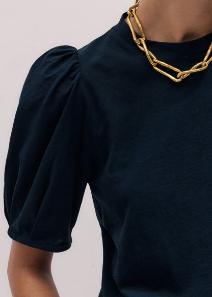 Navy Feminine Sleeve Swing Top | ME+EM Clothing