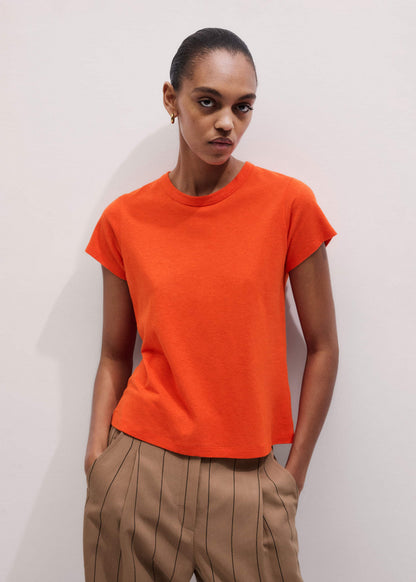 Orange Soft Washed Straight Tee | ME+EM Clothing