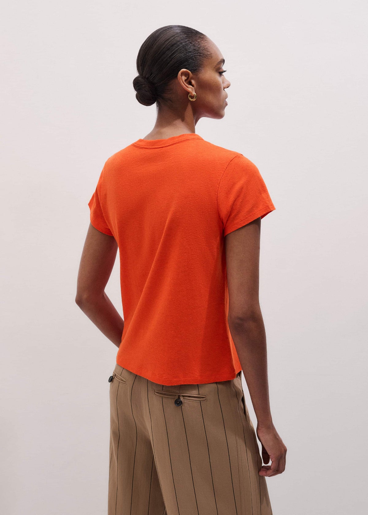Orange Soft Washed Straight Tee | ME+EM Clothing