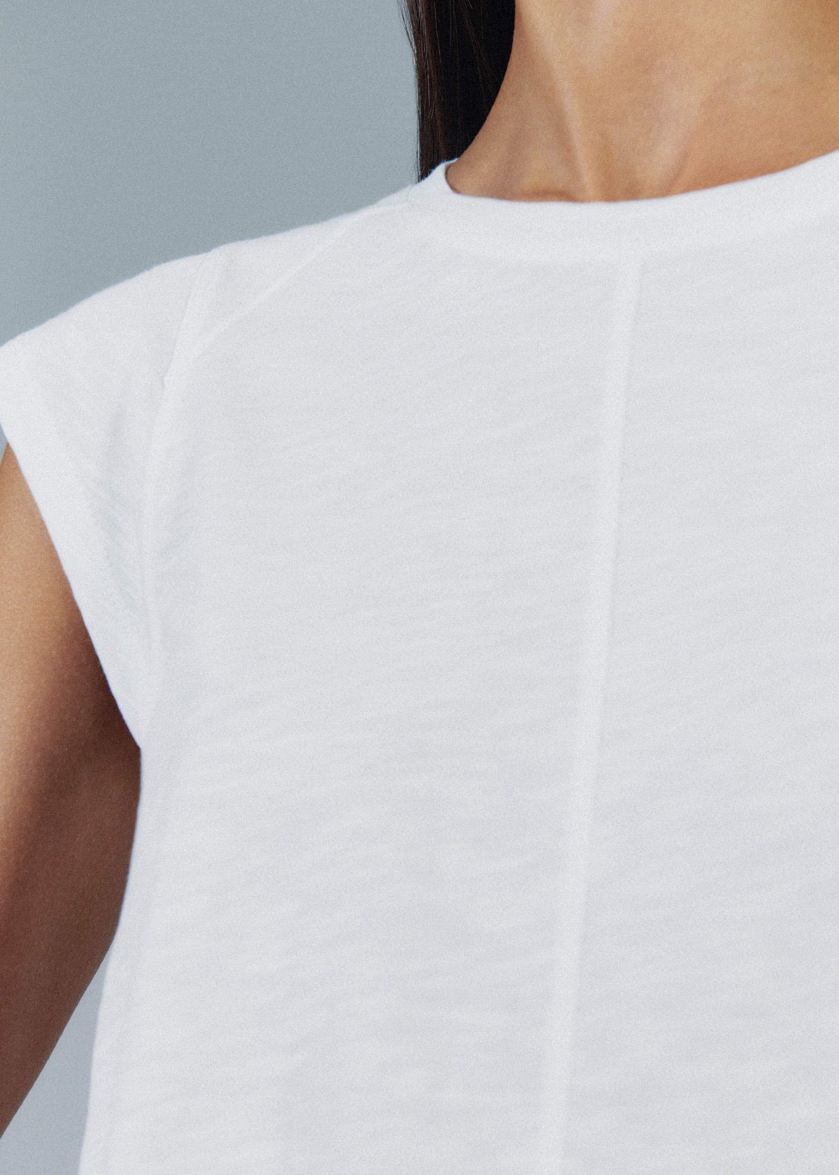 White Cap Sleeve Crew Neck Swing Tee | ME+EM Clothing