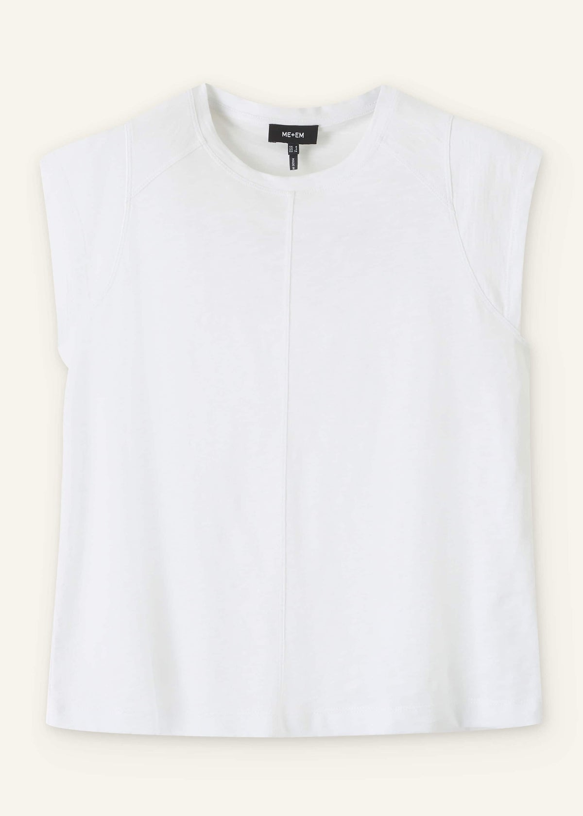 White Cap Sleeve Crew Neck Swing Tee | ME+EM Clothing