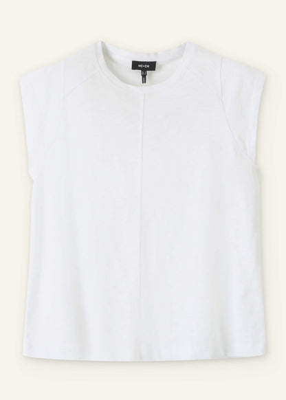 White Cap Sleeve Crew Neck Swing Tee | ME+EM Clothing
