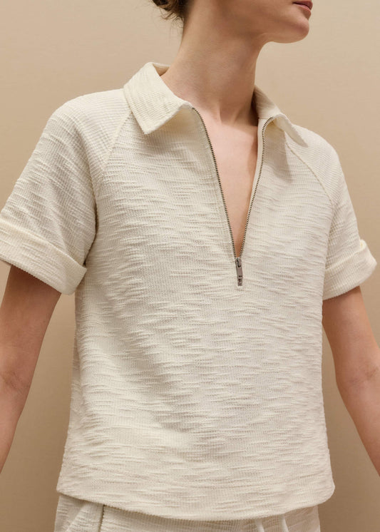 Cream Polo Swing Top | ME+EM Clothing