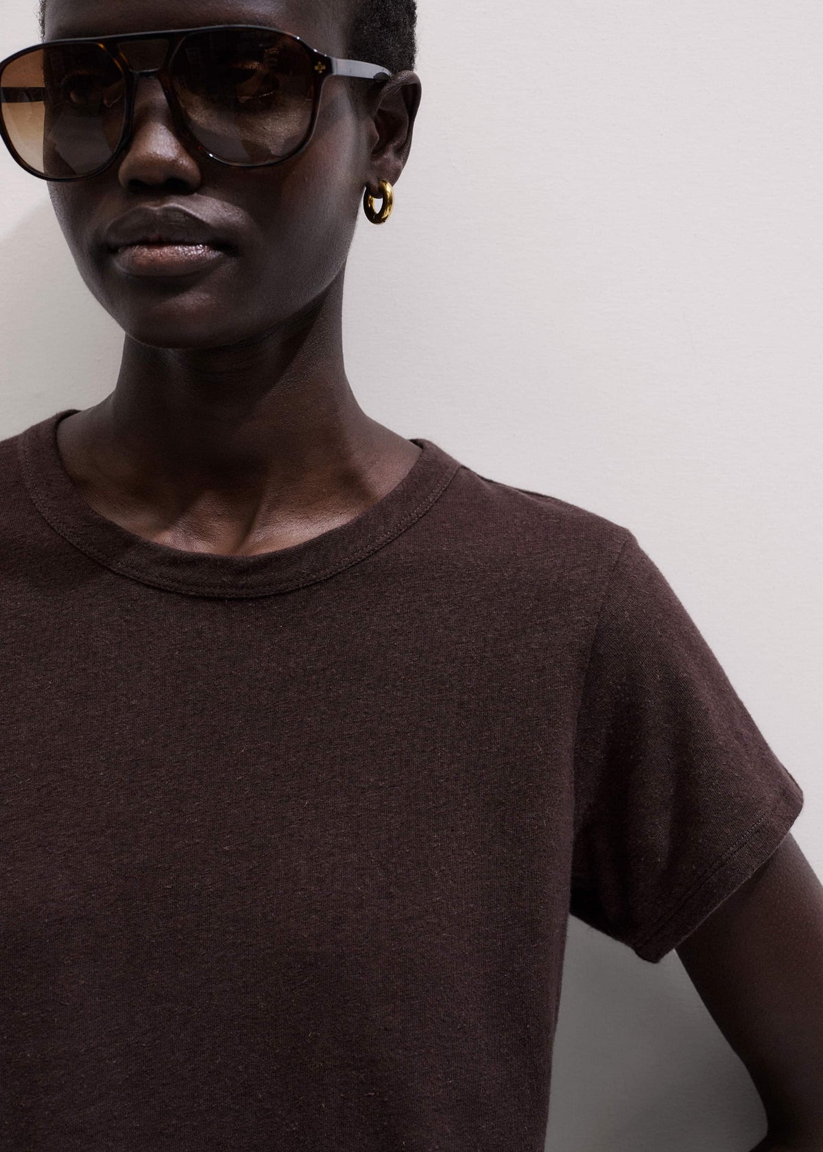 Brown Soft Washed Tee | ME+EM Clothing