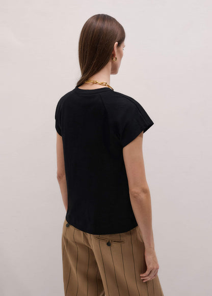 Black Open Placket Swing Top | ME+EM Clothing