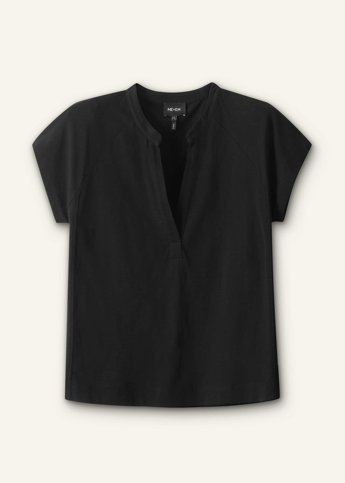 Black Open Placket Swing Top | ME+EM Clothing