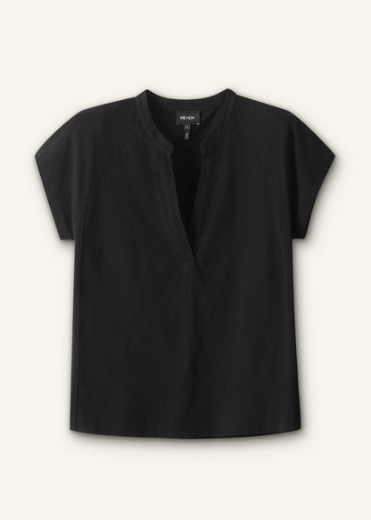 Black Open Placket Swing Top | ME+EM Clothing