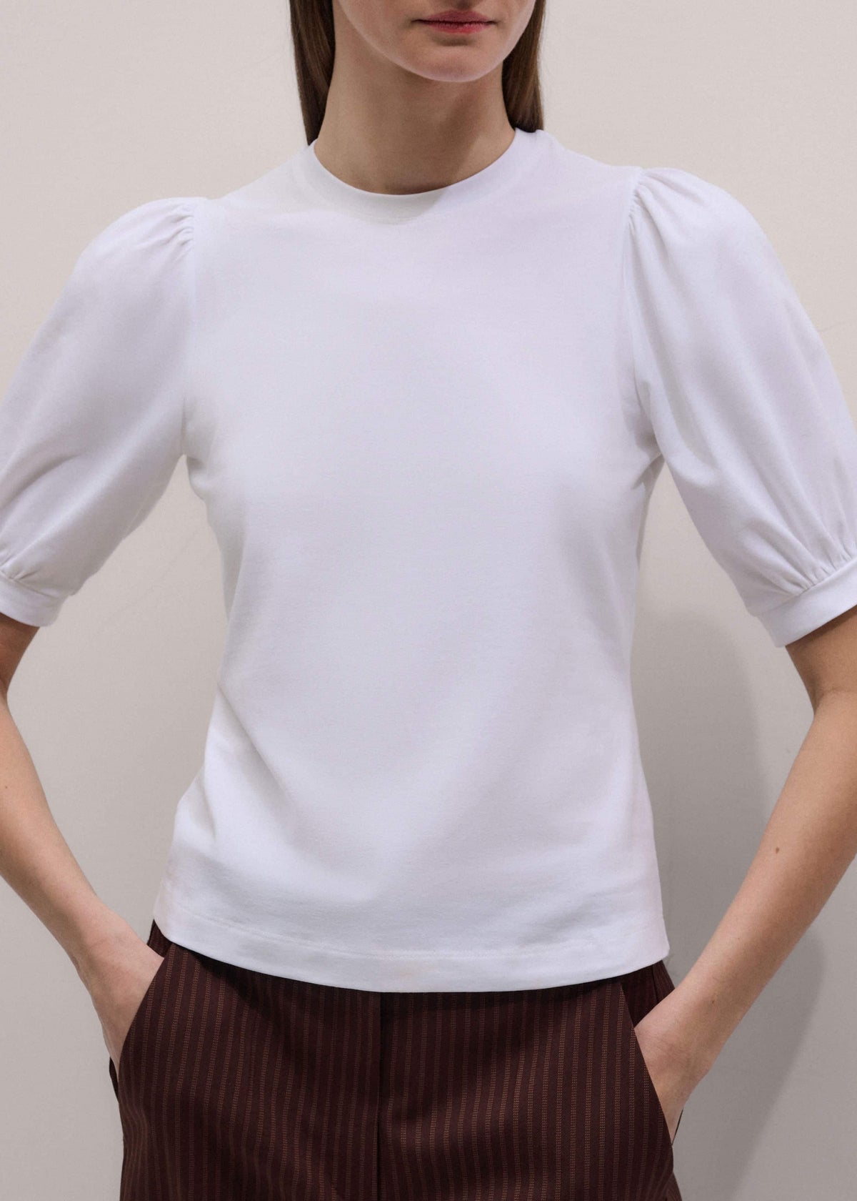 White Feminine Sleeve Tee | ME+EM Clothing