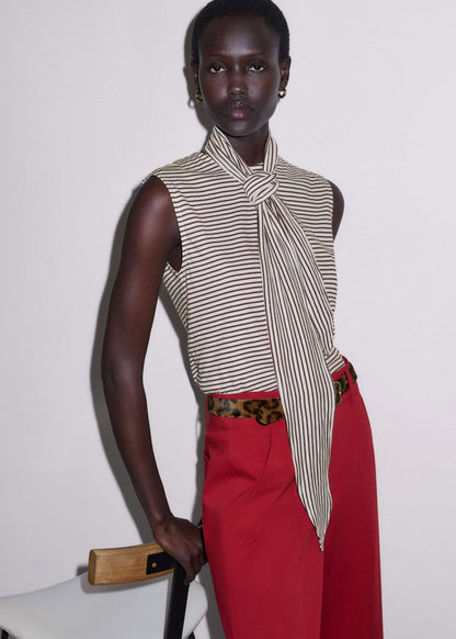 Brown Scarf Neck Tank | ME+EM Clothing