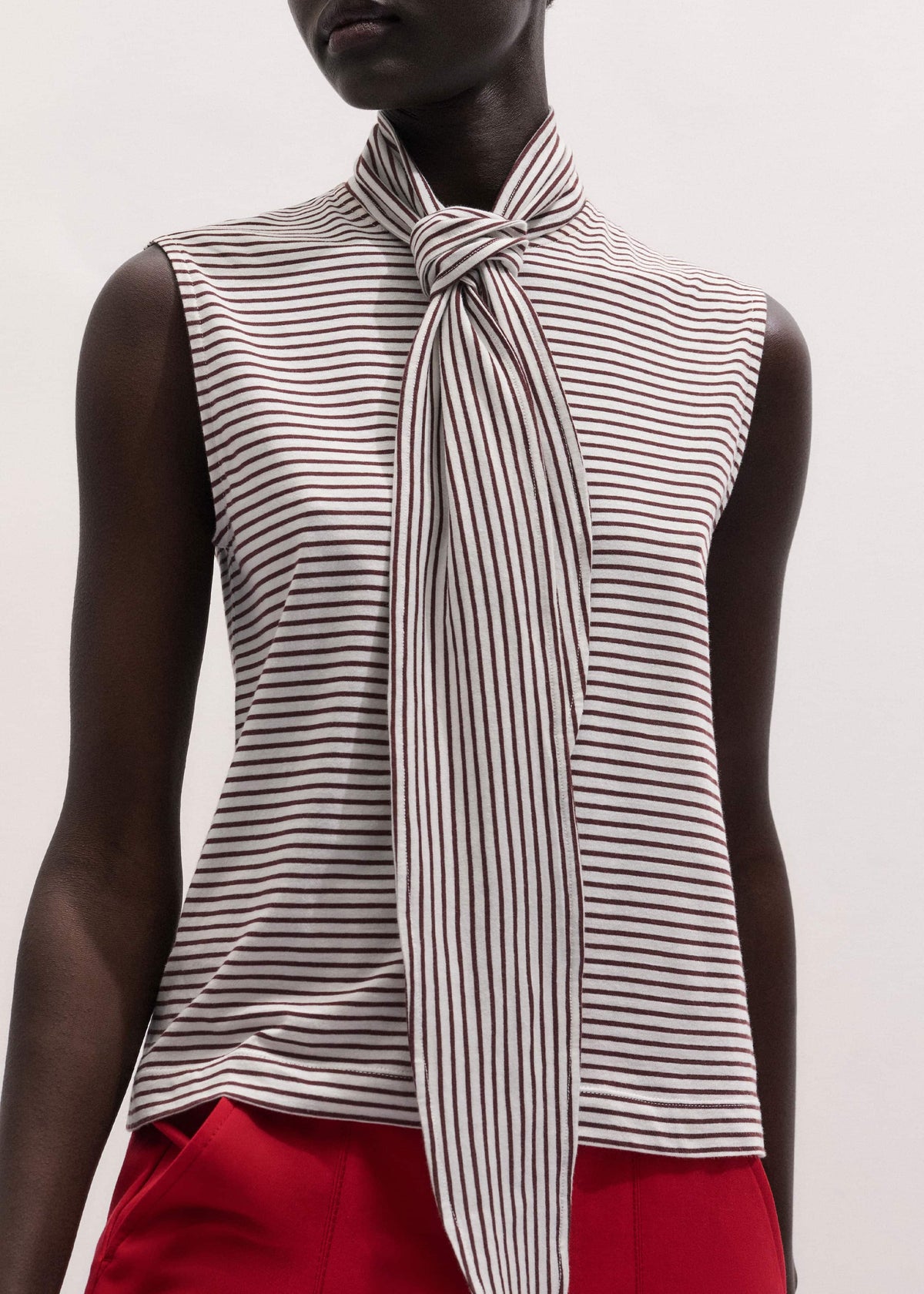 Brown Scarf Neck Tank | ME+EM Clothing