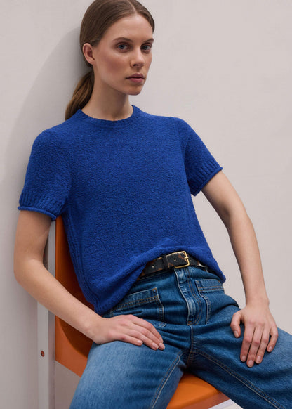 Blue Straight Knit Tee | ME+EM Clothing