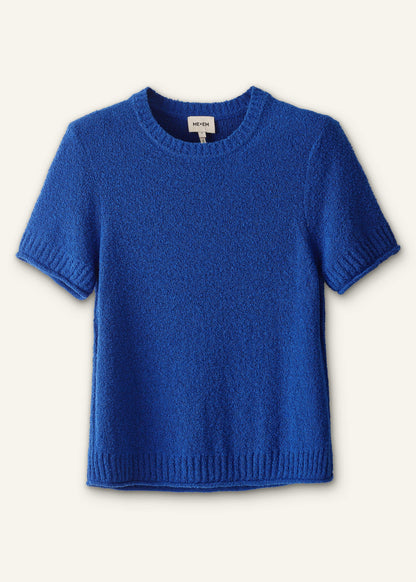 Blue Straight Knit Tee | ME+EM Clothing