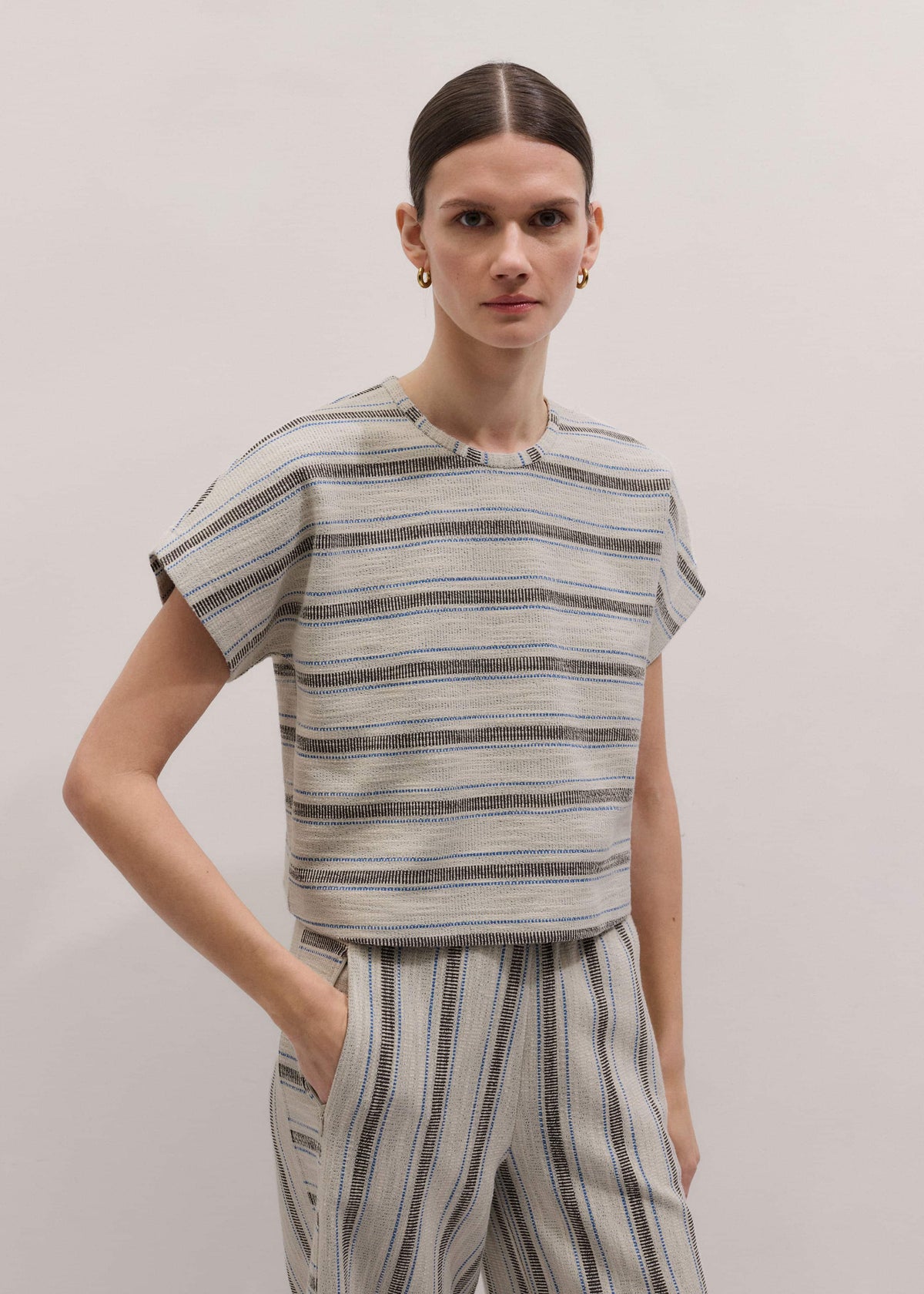 Cream Stripe Tee | ME+EM Clothing