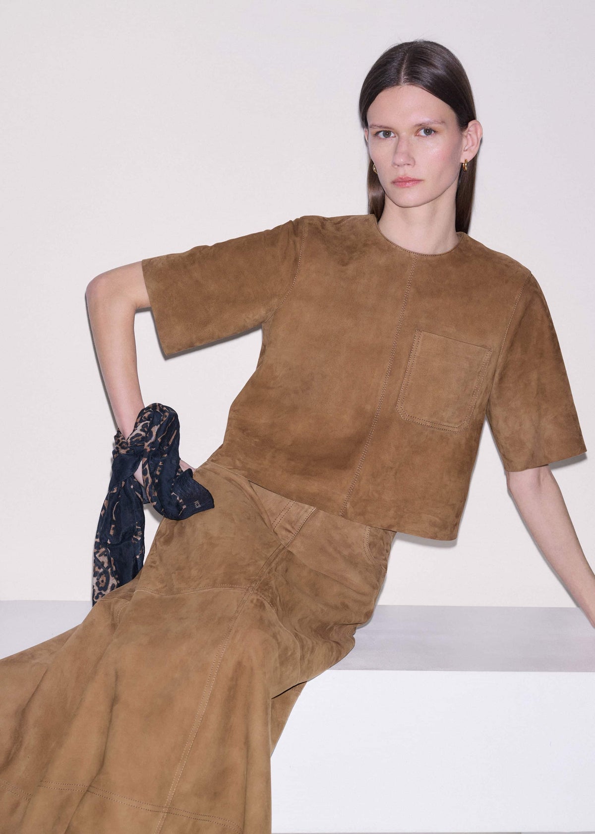 Brown Luxe Boxy T-Shirt | ME+EM Clothing