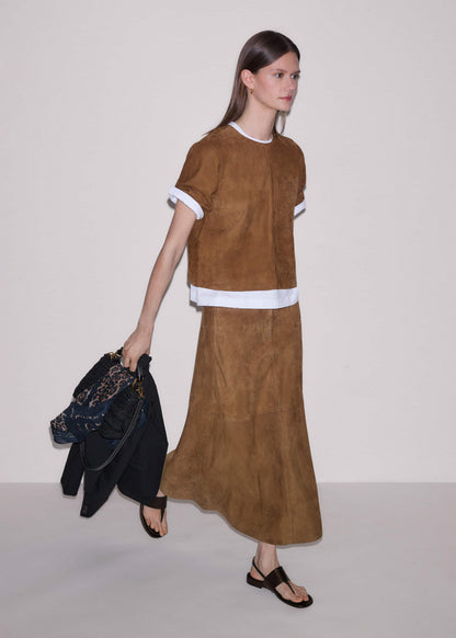 Brown Luxe Boxy T-Shirt | ME+EM Clothing