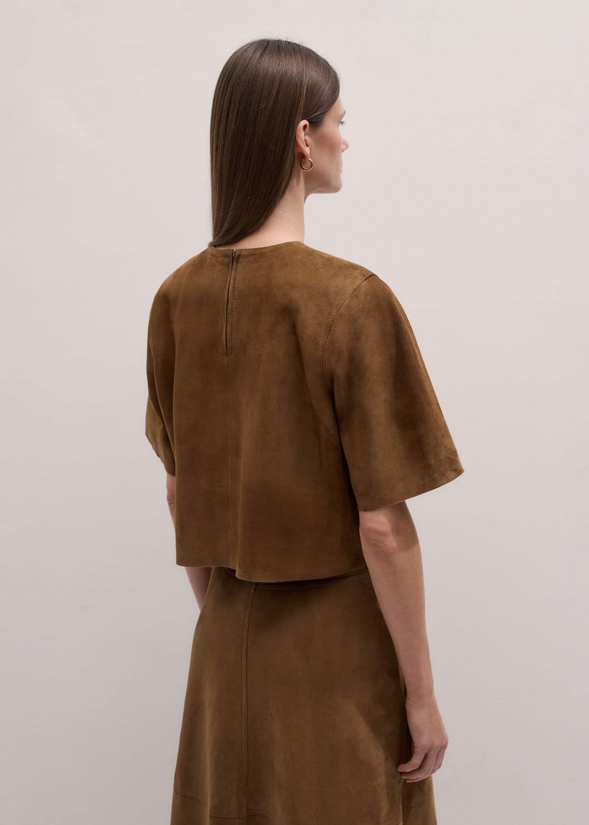 Brown Luxe Boxy T-Shirt | ME+EM Clothing