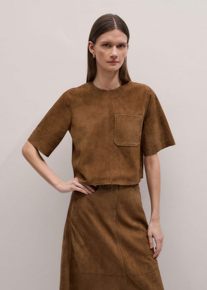 Brown Luxe Boxy T-Shirt | ME+EM Clothing