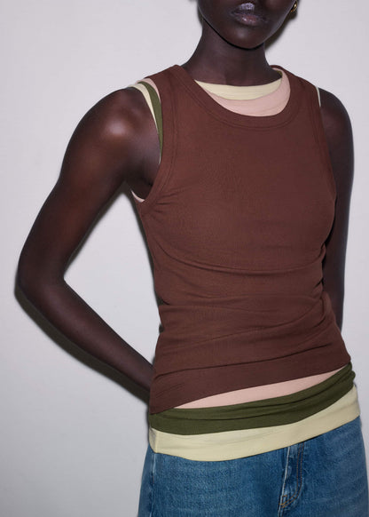 Cinnamon Perfect Basic Vest | ME+EM Clothing