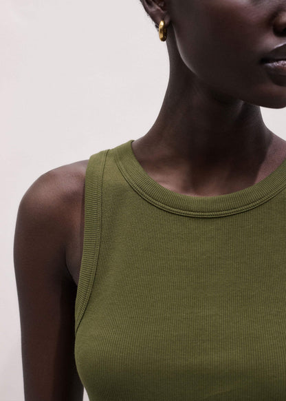 Olive Green Perfect Basic Vest | ME+EM Clothing