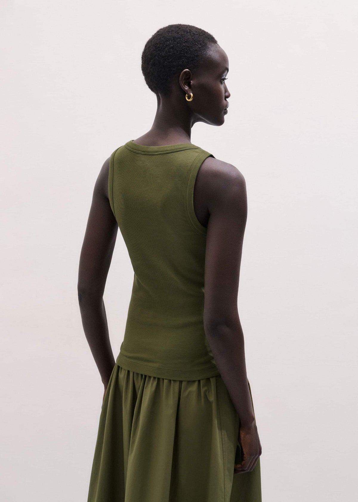 Olive Green Perfect Basic Vest | ME+EM Clothing