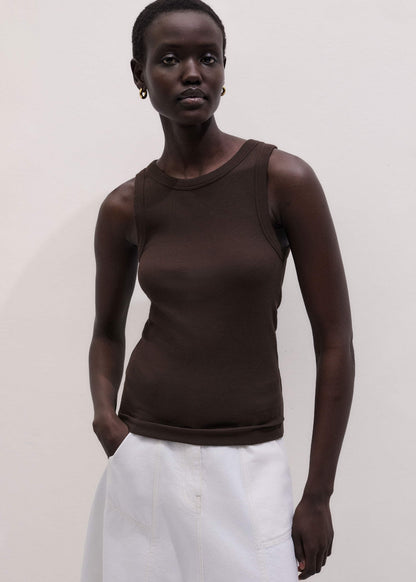 Brown Perfect Basic Vest | ME+EM Clothing