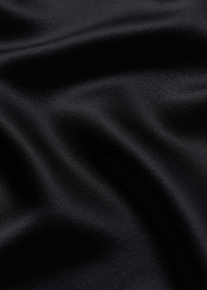 Black Silk Satin Evening Tank Top | ME+EM Clothing