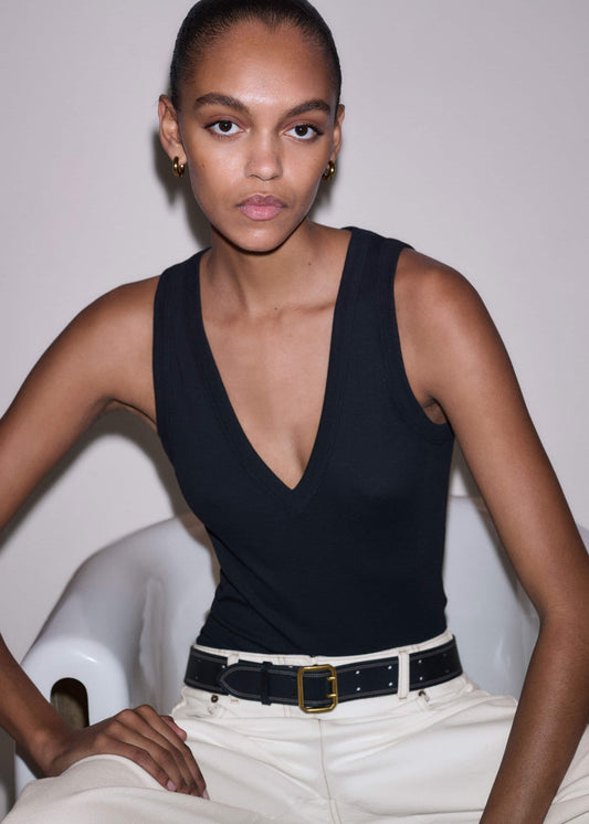 Black Ultimate V-Neck Vest | ME+EM Clothing