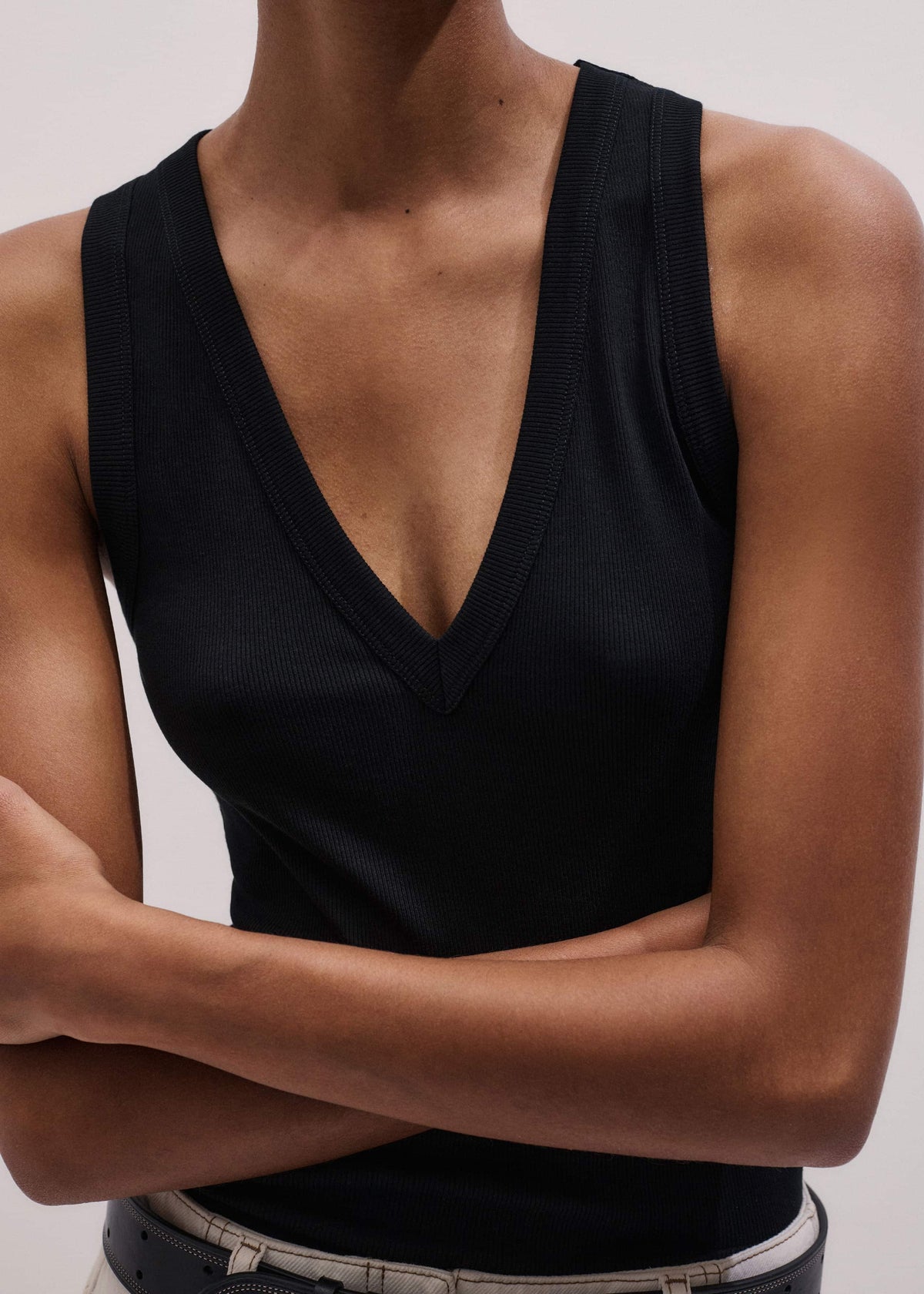 Black Ultimate V-Neck Vest | ME+EM Clothing