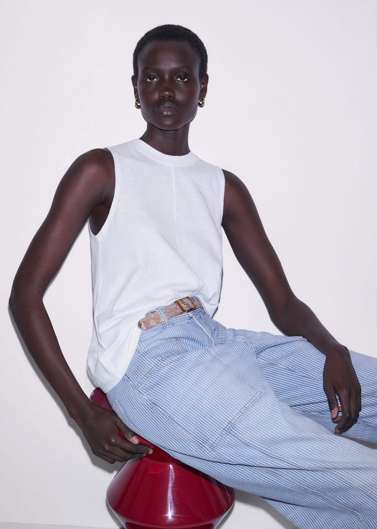 White Racerback Swing Top | ME+EM Clothing