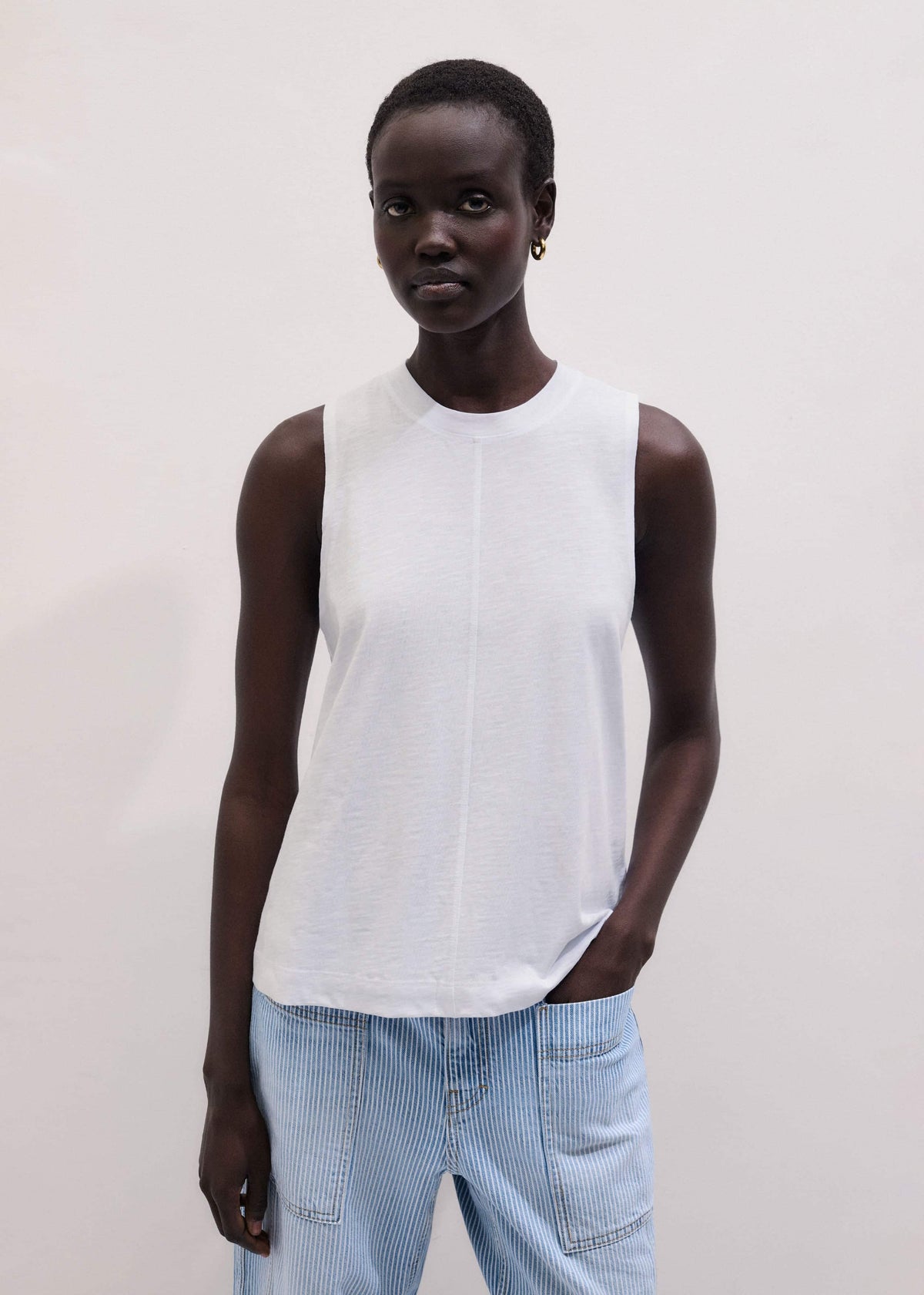 White Racerback Swing Top | ME+EM Clothing