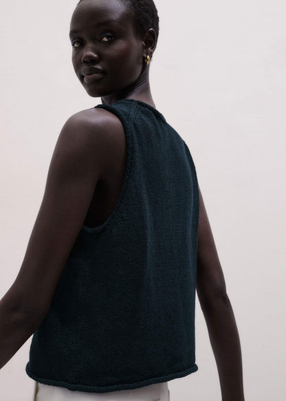 Navy Chunky Knit Tank | ME+EM Clothing
