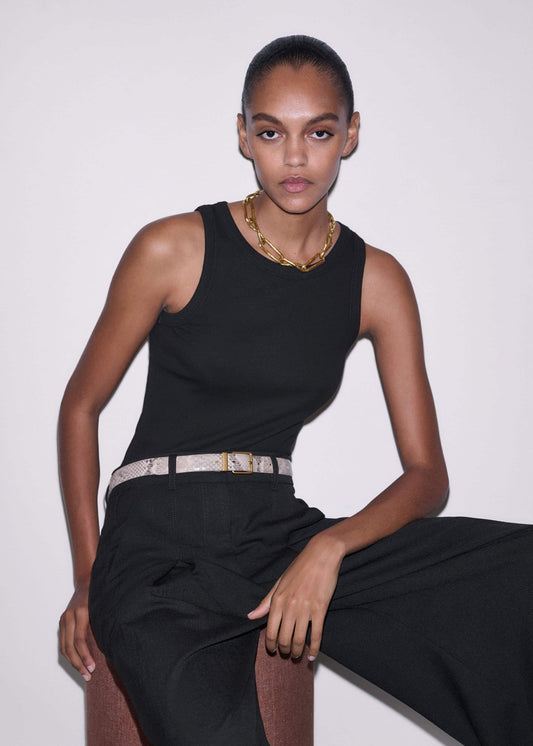 Black Ultimate Crew Neck Tank | ME+EM Clothing