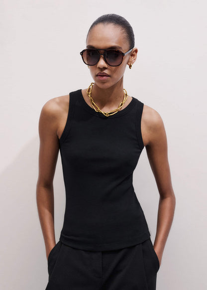 Black Ultimate Crew Neck Tank | ME+EM Clothing