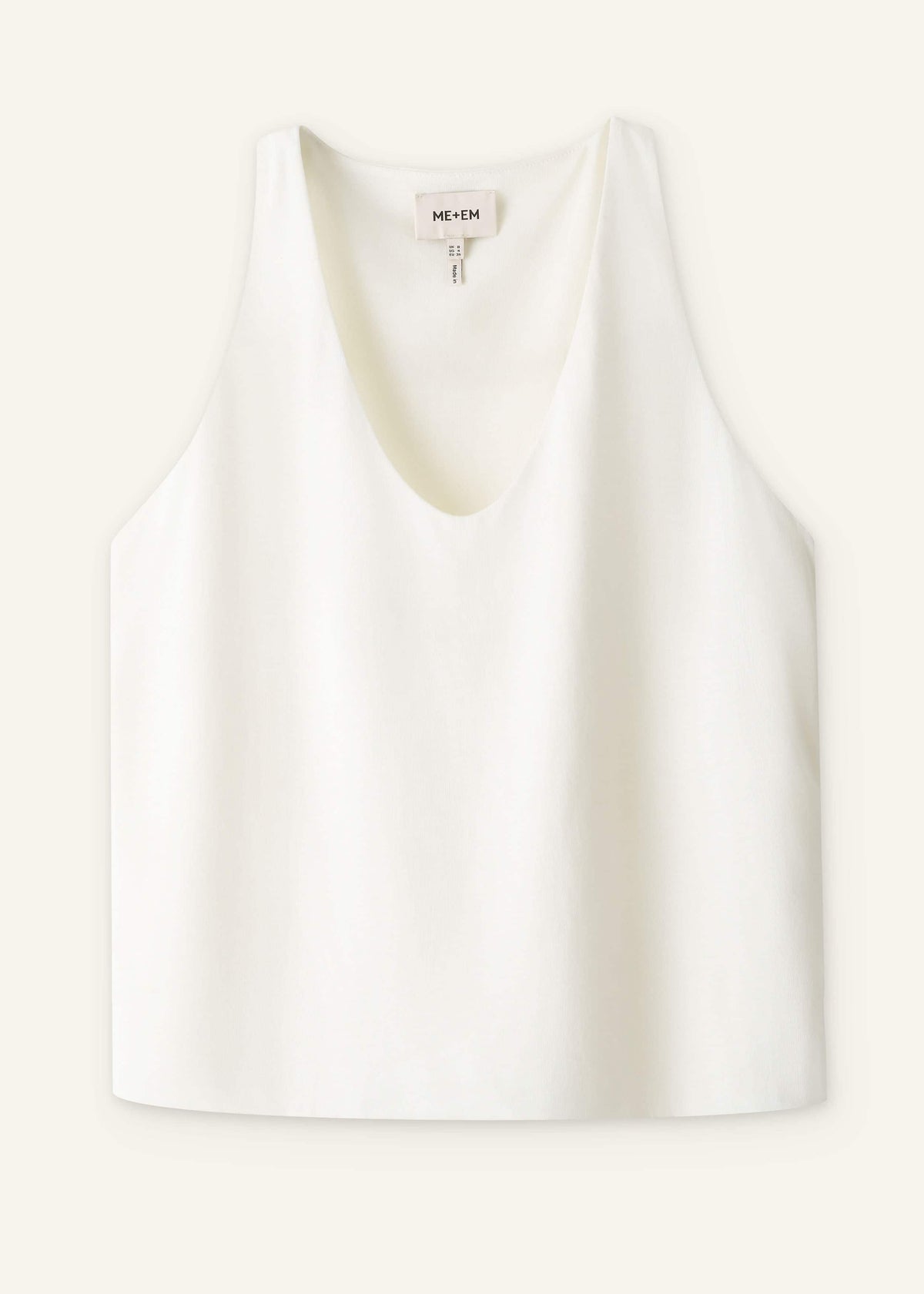 Cream Scoop Neck Vest | ME+EM Clothing