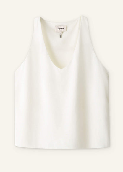 Cream Scoop Neck Vest | ME+EM Clothing
