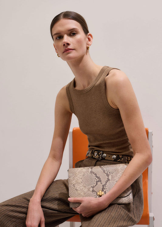 Camel Brown Ultimate Crew Neck Tank | ME+EM Clothing