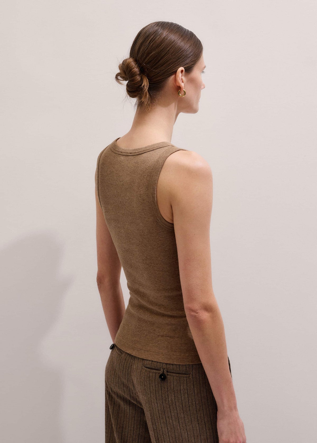 Camel Brown Ultimate Crew Neck Tank | ME+EM Clothing