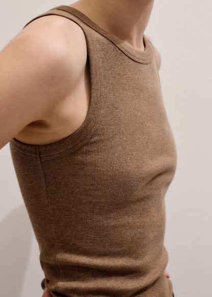 Camel Brown Ultimate Crew Neck Tank | ME+EM Clothing