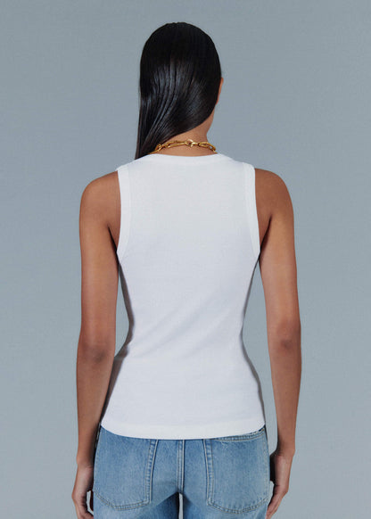 White Ultimate V-Neck Vest | ME+EM Clothing
