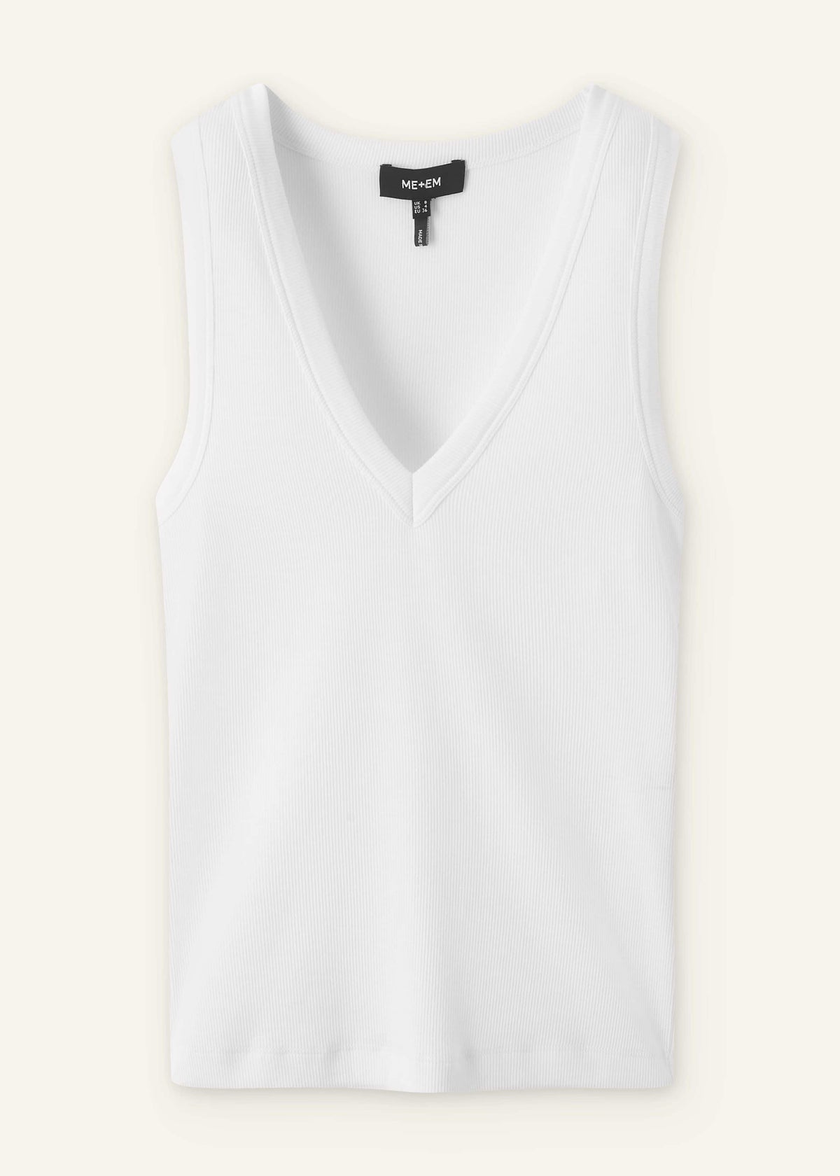White Ultimate V-Neck Vest | ME+EM Clothing