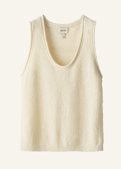 Cream Slim Knit Tank Top | ME+EM Clothing
