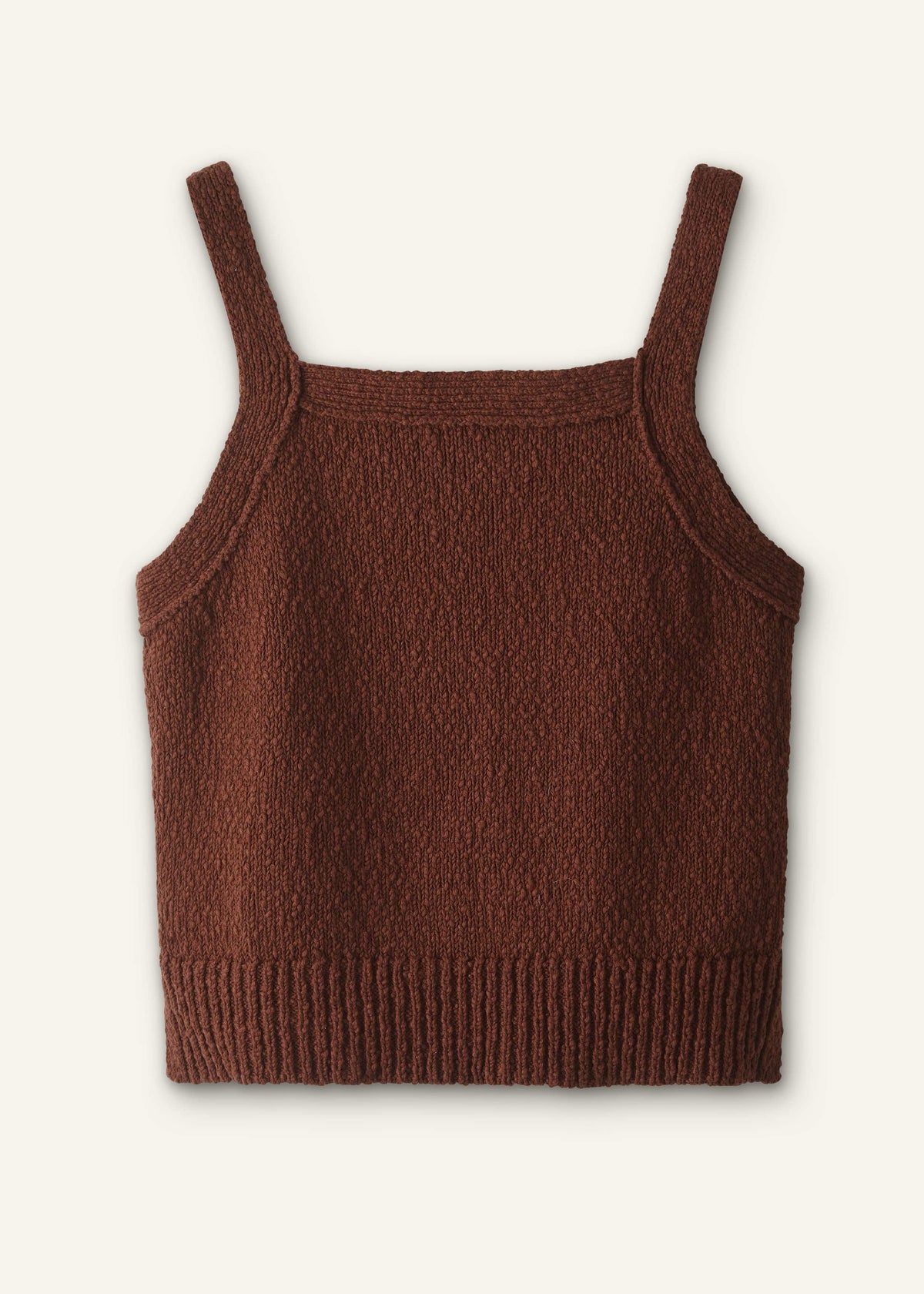 Cinnamon Brown Square Neck Knit Top | ME+EM Clothing