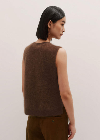 Brown Straight Sweater Vest | ME+EM Clothing