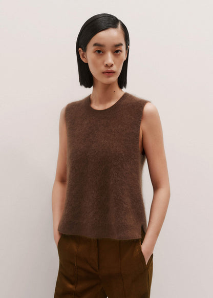 Brown Straight Sweater Vest | ME+EM Clothing