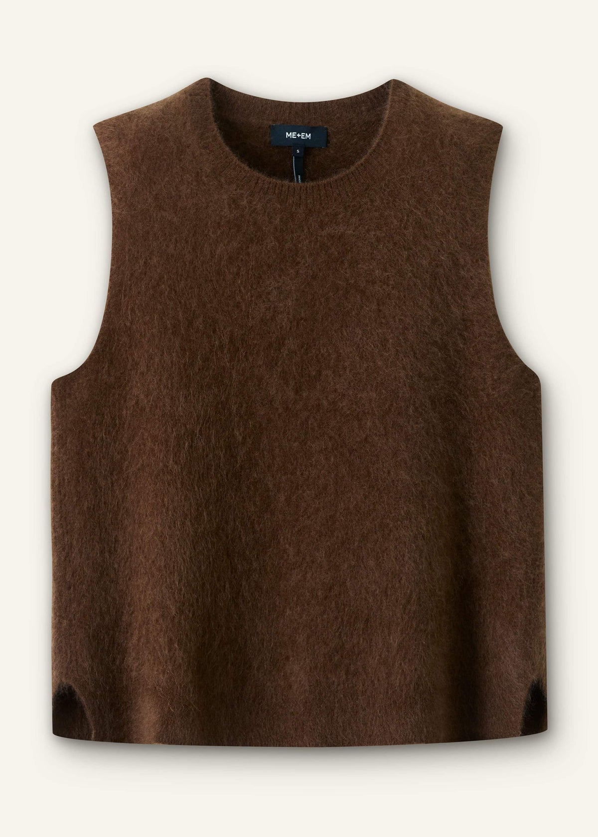 Brown Straight Sweater Vest | ME+EM Clothing