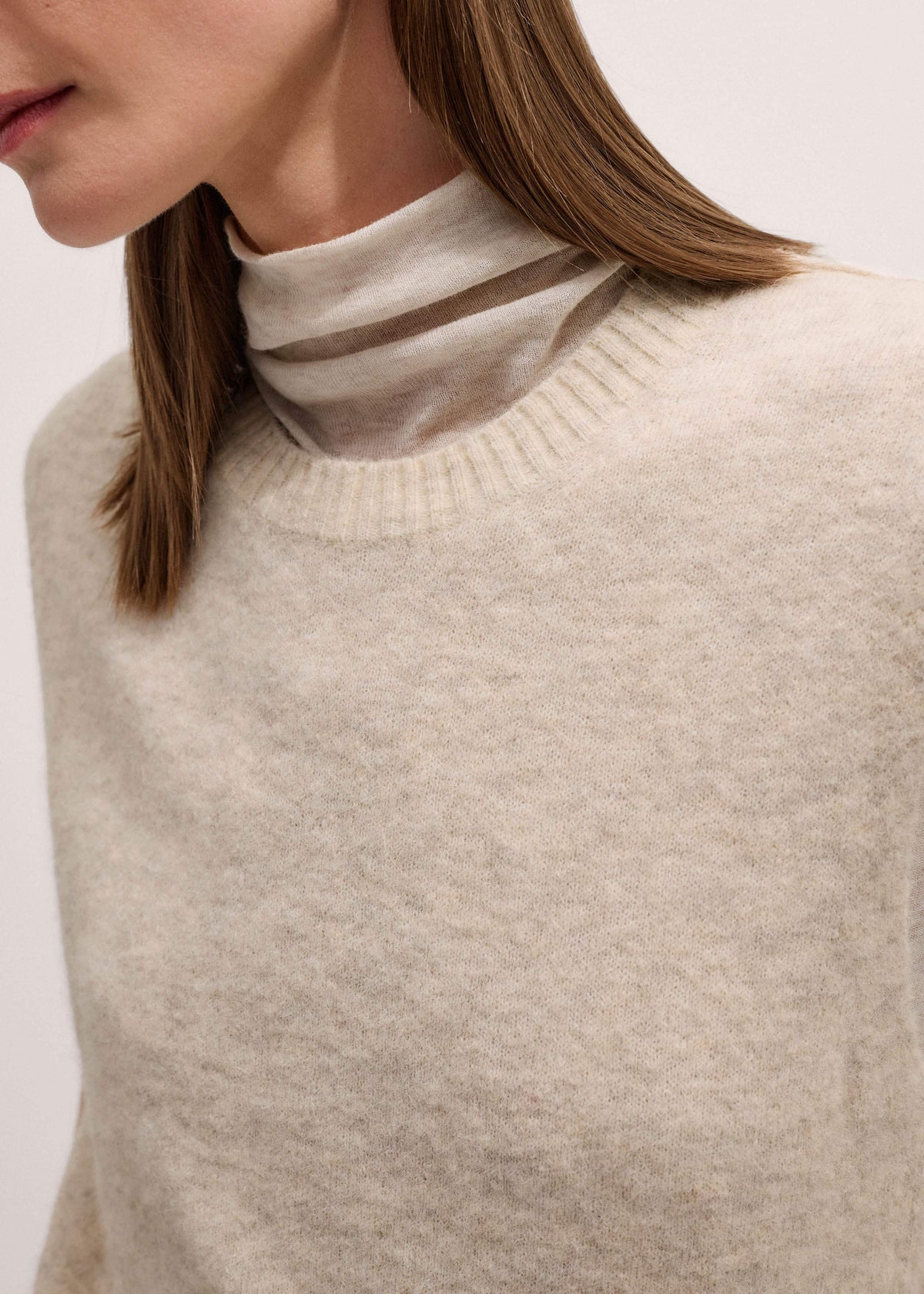 Cream Alpaca Blend Straight Knit Vest | ME+EM Clothing