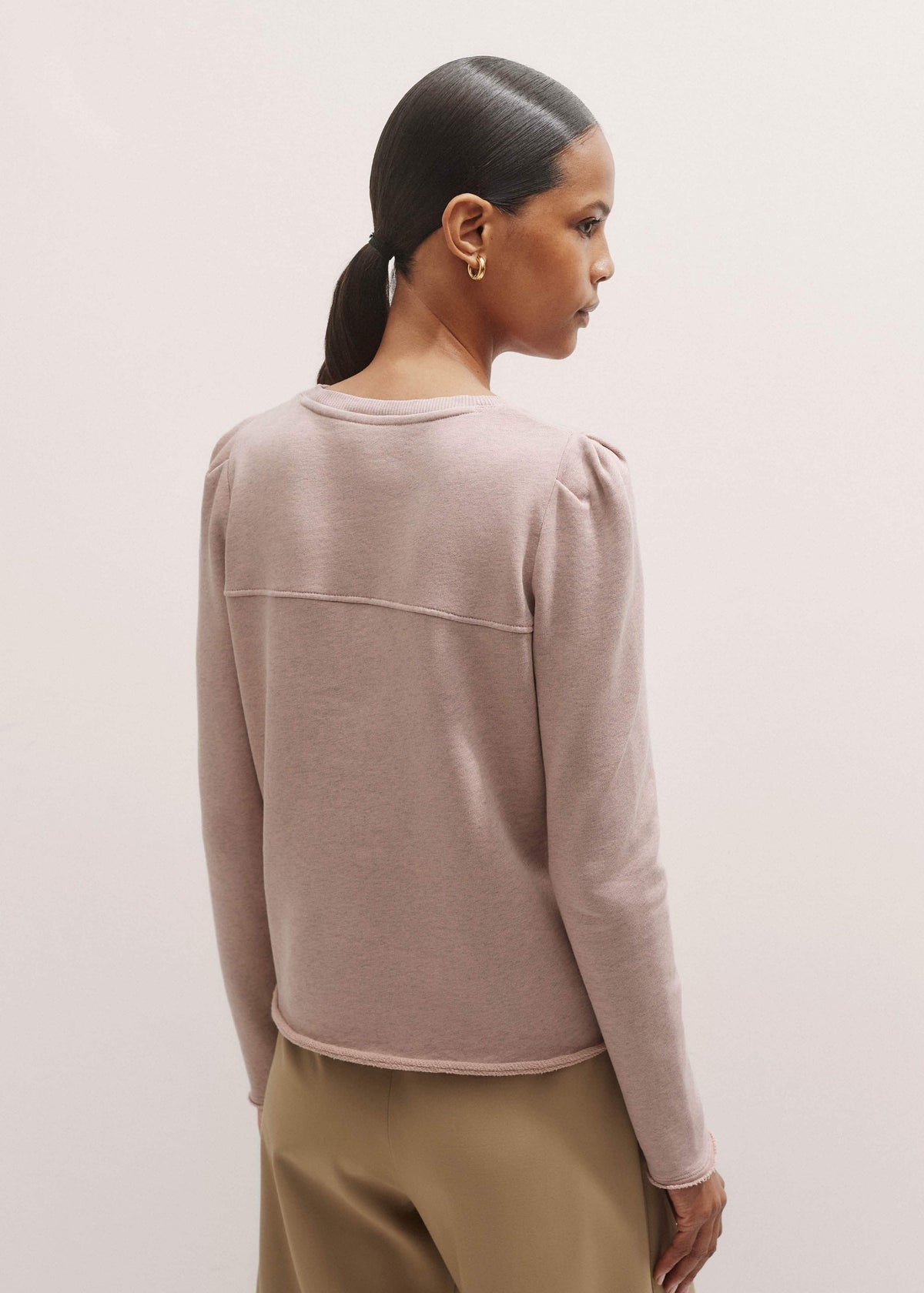 Pink Raw Edge Feminine Sweatshirt | ME+EM Clothing
